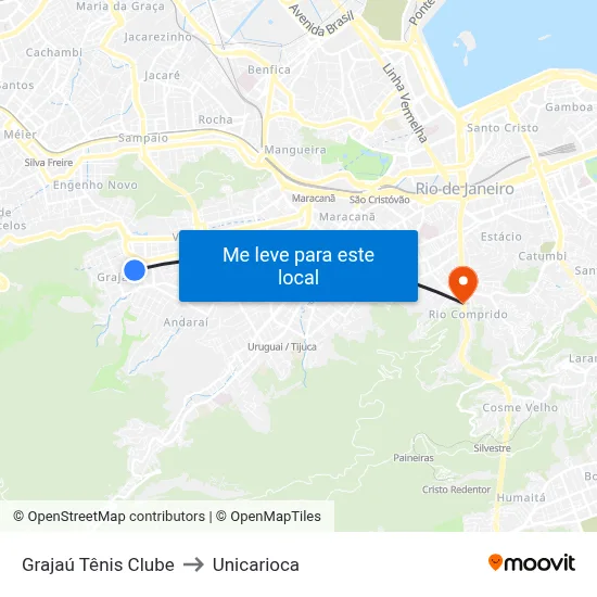 Grajaú Tênis Clube to Unicarioca map