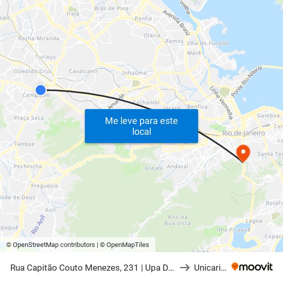 Rua Capitão Couto Menezes, 231 | Upa De Madureira to Unicarioca map