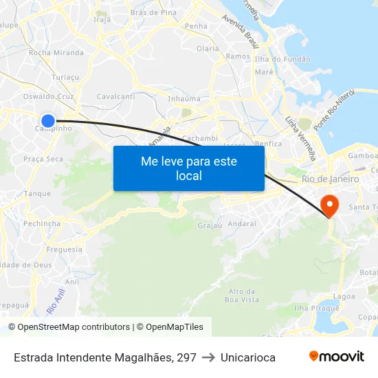 Estrada Intendente Magalhães, 297 to Unicarioca map