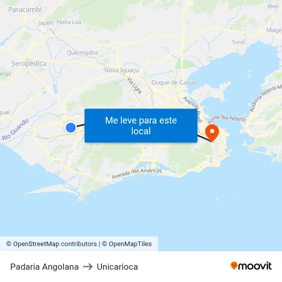 Padaria Angolana to Unicarioca map