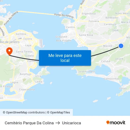 Cemitério Parque Da Colina to Unicarioca map
