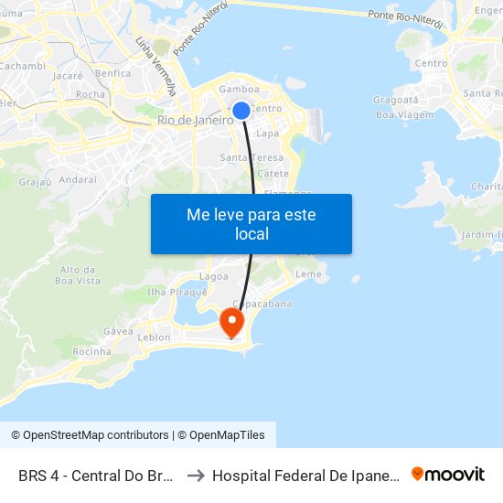 BRS 4 - Central Do Brasil to Hospital Federal De Ipanema map