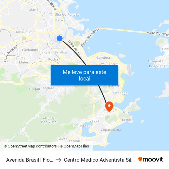 Avenida Brasil | Fiocruz to Centro Médico Adventista Silvestre map