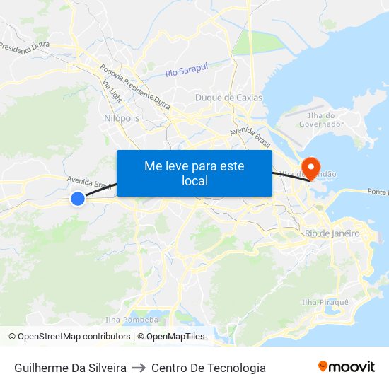 Guilherme Da Silveira to Centro De Tecnologia map