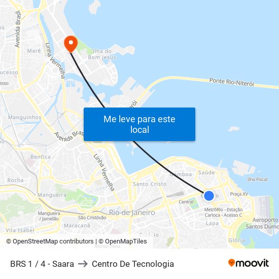 BRS 1 / 4 - Saara to Centro De Tecnologia map