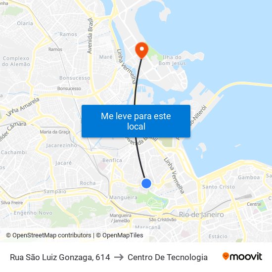 Rua São Luiz Gonzaga, 614 to Centro De Tecnologia map