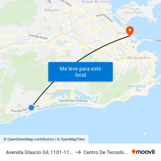 Avenida Glaucio Gil, 1101-1125 to Centro De Tecnologia map