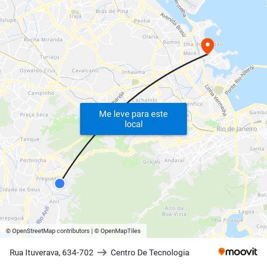 Rua Ituverava, 634-702 to Centro De Tecnologia map