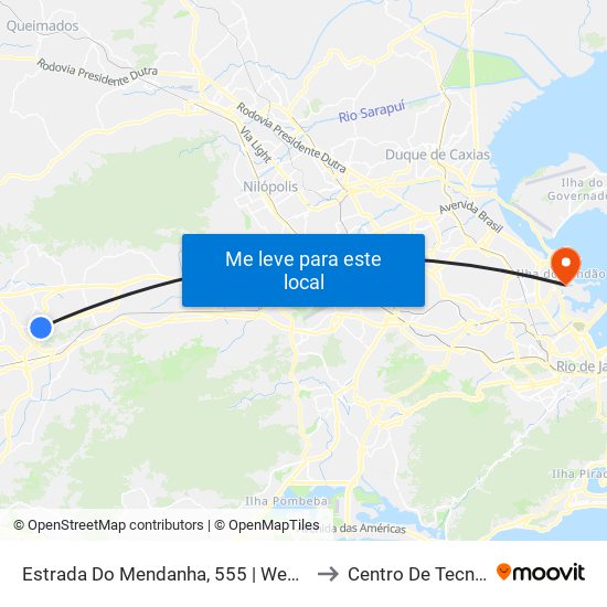 Estrada Do Mendanha, 555 | West Shopping to Centro De Tecnologia map