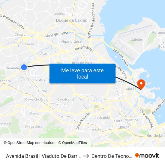 Avenida Brasil | Viaduto De Barros Filho to Centro De Tecnologia map