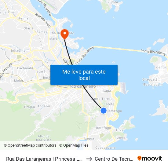 Rua Das Laranjeiras | Princesa Laranjeiras to Centro De Tecnologia map