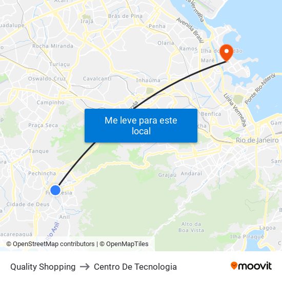 Quality Shopping to Centro De Tecnologia map