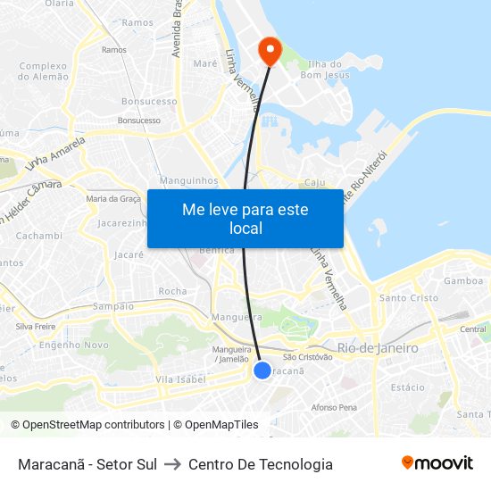 Maracanã - Setor Sul to Centro De Tecnologia map