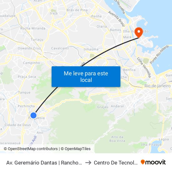 Av. Geremário Dantas | Rancho Verde to Centro De Tecnologia map