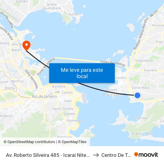 Av. Roberto Silveira 485 - Icaraí Niterói - Rj 24110-206 Brasil to Centro De Tecnologia map