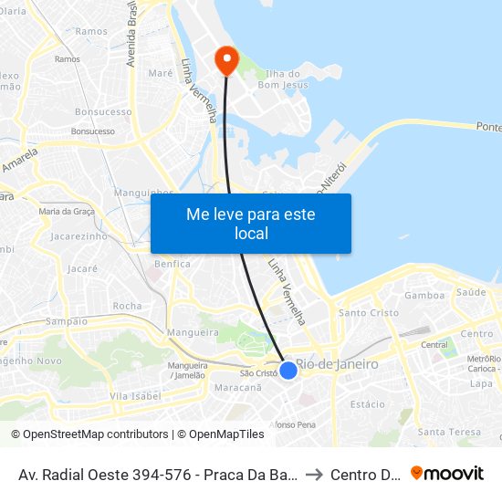 Av. Radial Oeste 394-576 - Praca Da Bandeira Rio De Janeiro - Rj 20271-320 Brasil to Centro De Tecnologia map