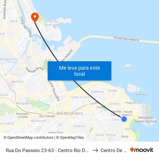 Rua Do Passeio 23-63 - Centro Rio De Janeiro - Rj 20021-280 Brasil to Centro De Tecnologia map