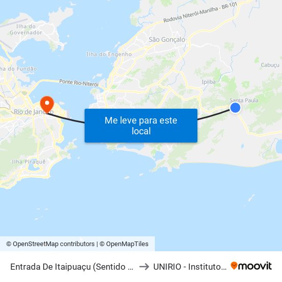 Entrada De Itaipuaçu (Sentido Região Dos Lagos) to UNIRIO - Instituto Biomédico map