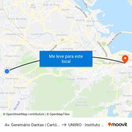 Av. Geremário Dantas | Cartório Do Tanque to UNIRIO - Instituto Biomédico map