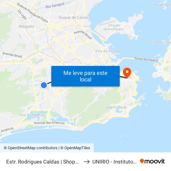 Estr. Rodrigues Caldas | Shopping Taquara Plaza to UNIRIO - Instituto Biomédico map