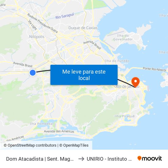 Dom Atacadista | Sent. Magalhães Bastos to UNIRIO - Instituto Biomédico map