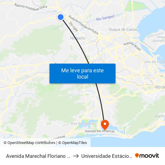 Avenida Marechal Floriano Peixoto | Galeria Veplan / Caracol to Universidade Estácio De Sá - Barra I Tom Jobim map