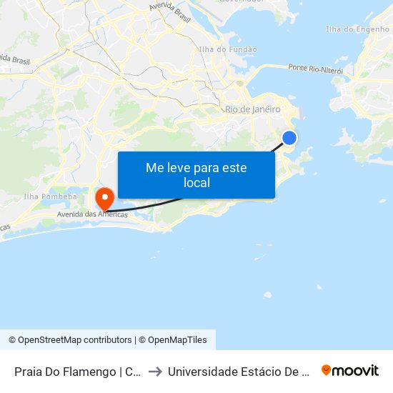 Praia Do Flamengo | Consulado Do Japão to Universidade Estácio De Sá - Barra I Tom Jobim map