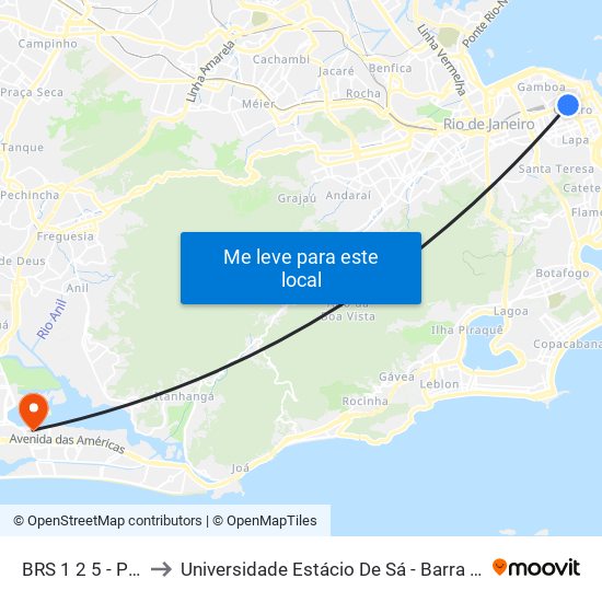 BRS 1 2 5 - Passos to Universidade Estácio De Sá - Barra I Tom Jobim map