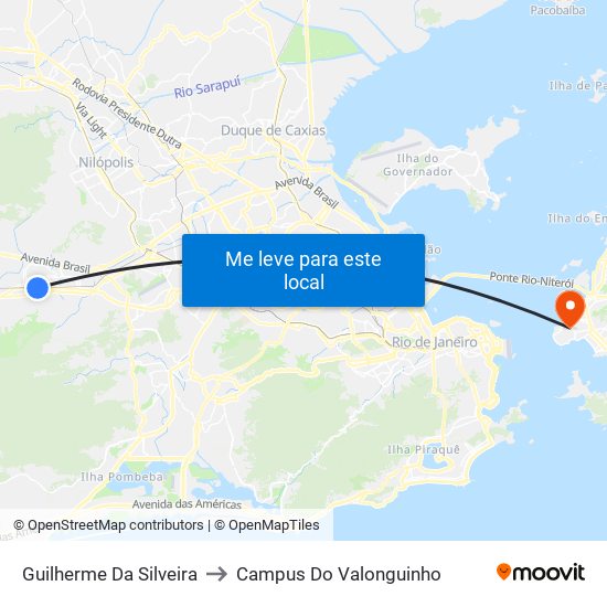 Guilherme Da Silveira to Campus Do Valonguinho map