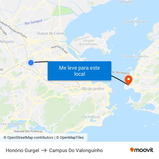 Honório Gurgel to Campus Do Valonguinho map