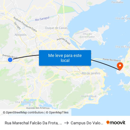Rua Marechal Falcão Da Frota, 1381-1441 to Campus Do Valonguinho map