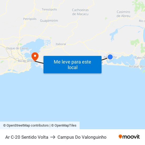 Ar C-20 Sentido Volta to Campus Do Valonguinho map