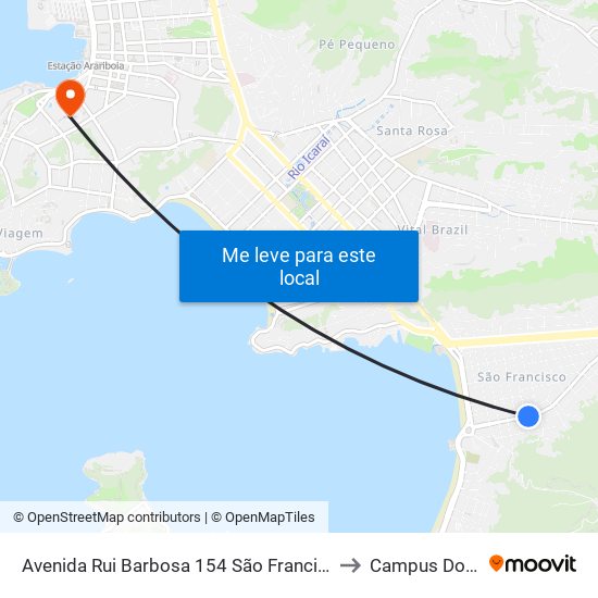 Avenida Rui Barbosa 154 São Francisco Niterói - Rj 24310-005 Brasil to Campus Do Valonguinho map