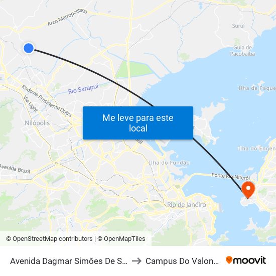 Avenida Dagmar Simões De Souza, 65 to Campus Do Valonguinho map