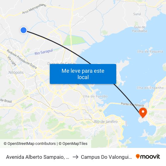 Avenida Alberto Sampaio, 143 to Campus Do Valonguinho map