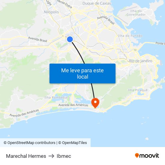 Marechal Hermes to Ibmec map