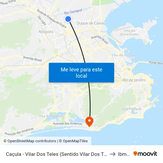 Caçula - Vilar Dos Teles (Sentido Vilar Dos Teles) to Ibmec map