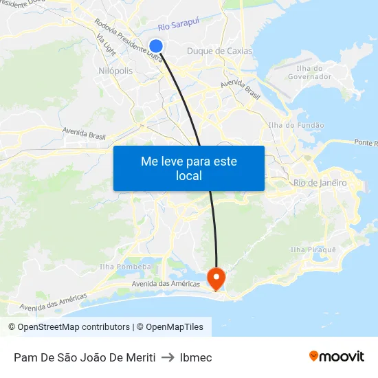 Pam De São João De Meriti to Ibmec map