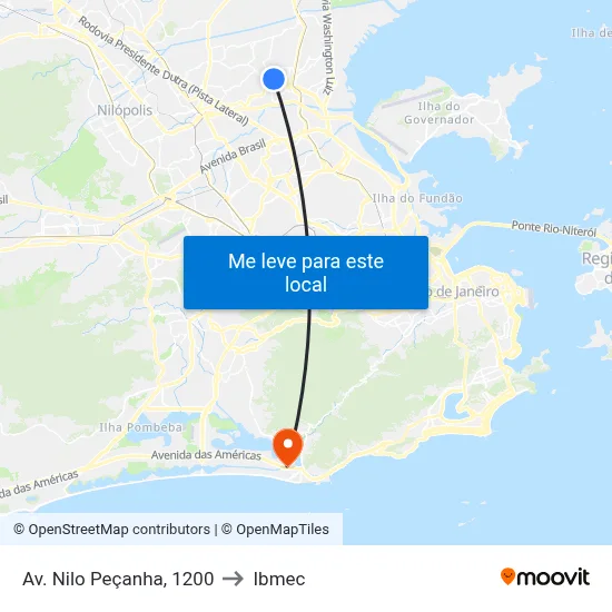 Av. Nilo Peçanha, 1200 to Ibmec map