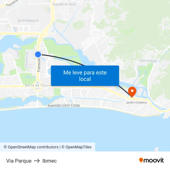 Via Parque to Ibmec map