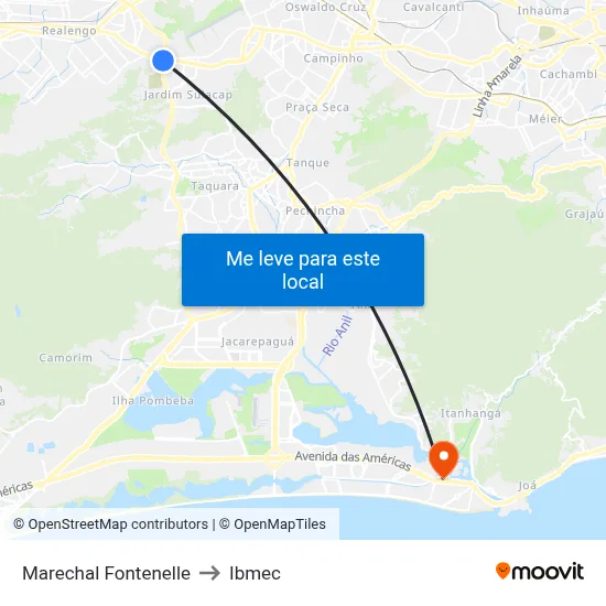 Marechal Fontenelle to Ibmec map