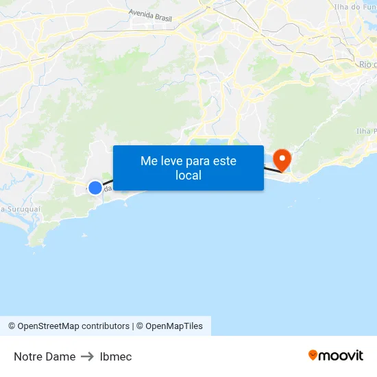 Notre Dame to Ibmec map