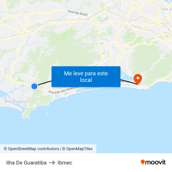 Ilha De Guaratiba to Ibmec map