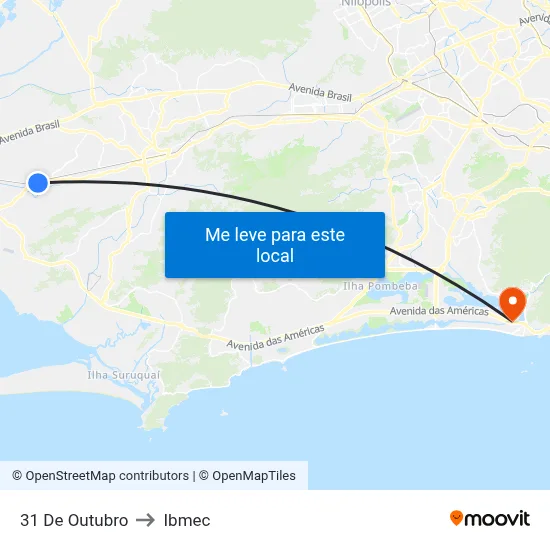 31 De Outubro to Ibmec map
