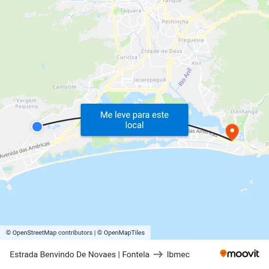 Estrada Benvindo De Novaes | Fontela to Ibmec map