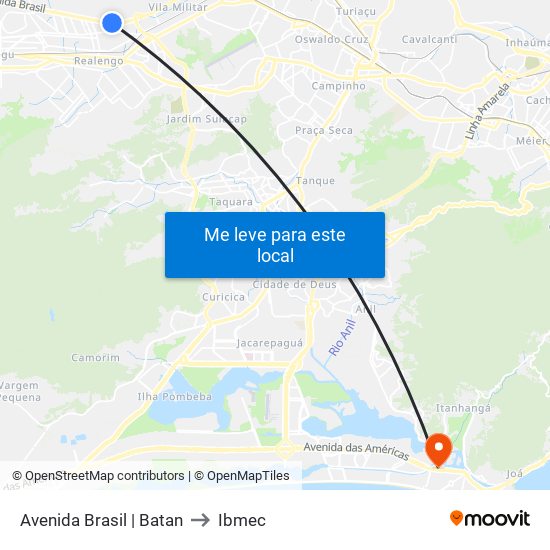 Avenida Brasil | Batan to Ibmec map