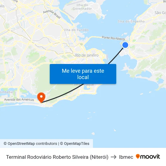 Terminal Rodoviário Roberto Silveira (Niterói) to Ibmec map