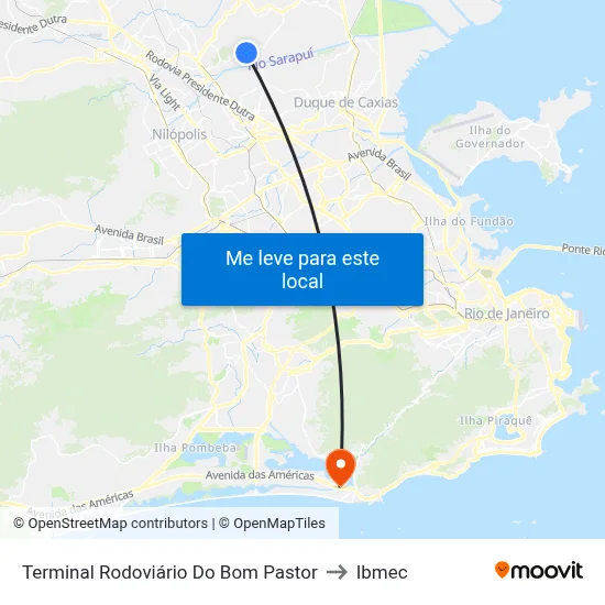 Terminal Rodoviário Do Bom Pastor to Ibmec map