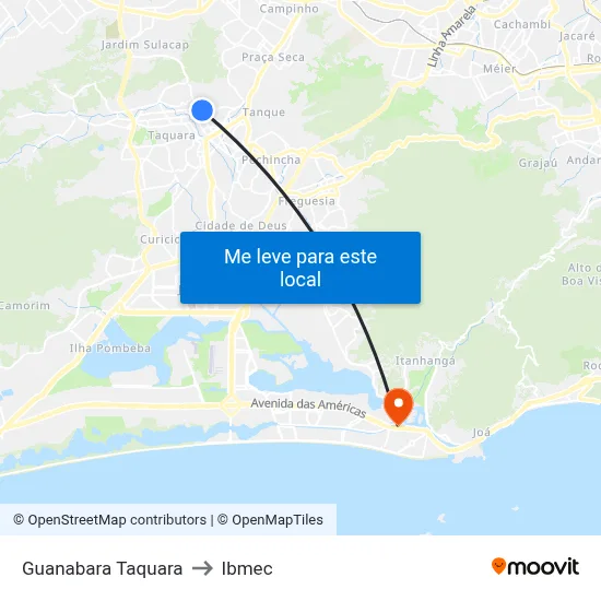 Guanabara Taquara to Ibmec map
