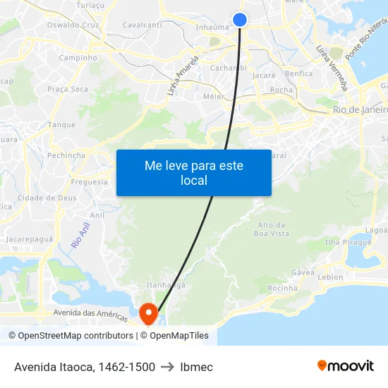 Avenida Itaoca, 1462-1500 to Ibmec map